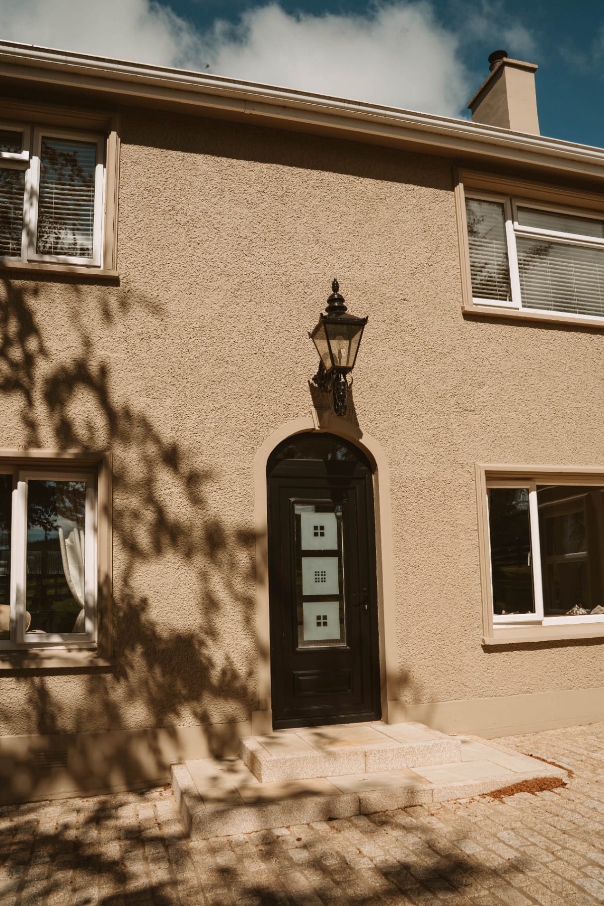 Farmhouse front door detail