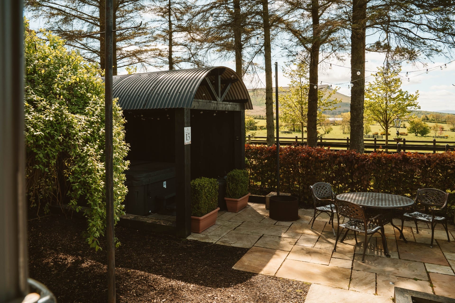 Shepherd's Hut hot tub